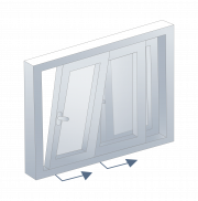 Ventaba corredera abatible de Kömmerling en Málaga